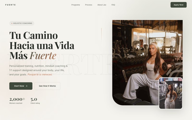 The new Fuerte Movement website