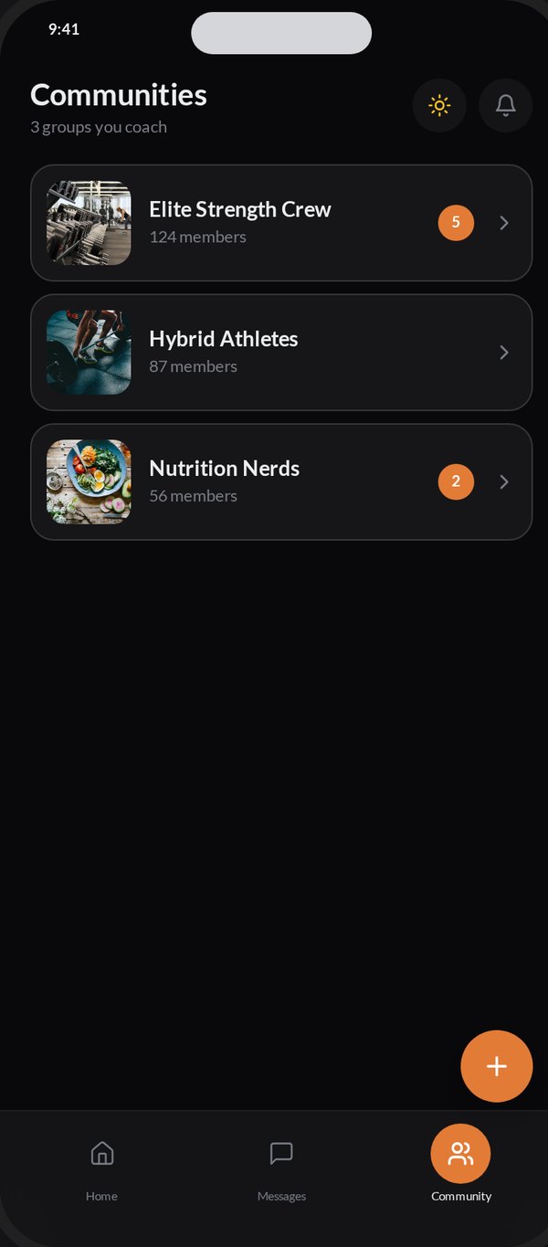 Coach app communities