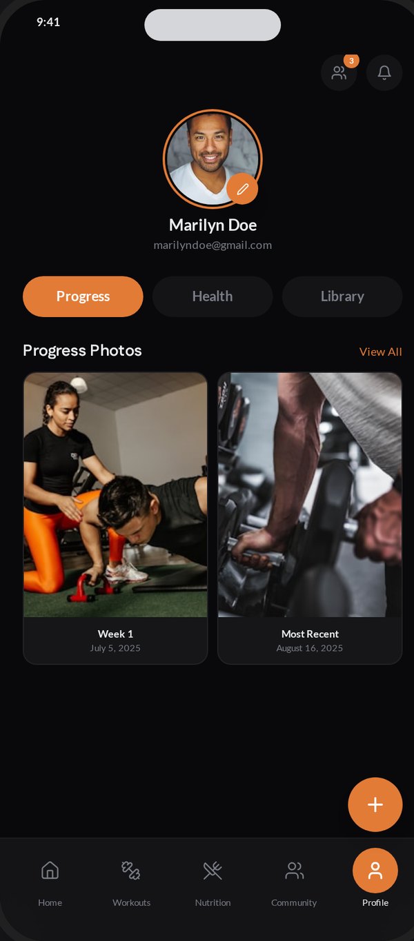 Profile with progress photos